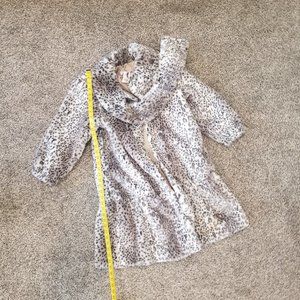Canadian Vintage Snow Leopard Faux Fur Coat